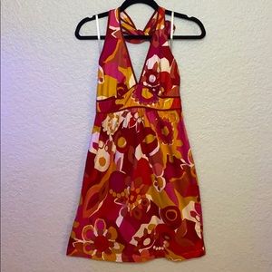 Abstract flower halter dress 🌺